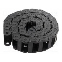 SR250LI035028; Cable chain; Series: Light; Bend.rad: 28mm; L: 986mm; Colour: black; BREVETTI