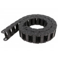 SR250LI035060; Cable chain; Series: Light; Bend.rad: 60mm; L: 986mm; Colour: black; BREVETTI