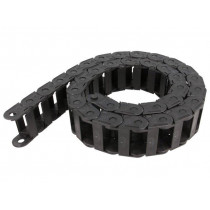 SR250LI035060; Cable chain; Series: Light; Bend.rad: 60mm; L: 986mm; Colour: black; BREVETTI