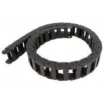 SR250LI035100; Cable chain; Series: Light; Bend.rad: 100mm; L: 986mm; Colour: black; BREVETTI