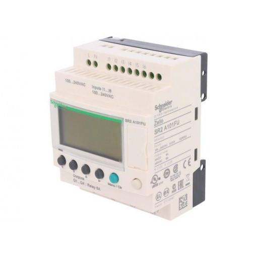 SR2A101FU; Programmable relay; IN: 6; Anal.in: 0; OUT: 4; OUT 1: relay; DIN; IP20; SCHNEIDER ELECTRIC