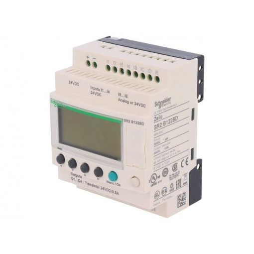 SR2B122BD; Programmable relay; IN: 8; Anal.in: 4; OUT: 4; OUT 1: transistor; SCHNEIDER ELECTRIC