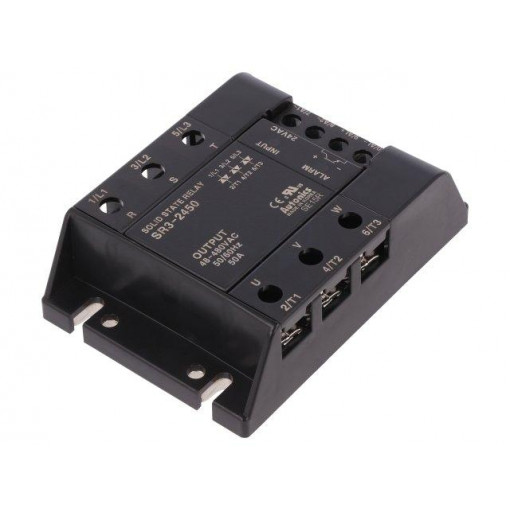 SR3-2450; Relay: solid state; Ucntrl: 24VAC; 50A; 48÷480VAC; 3-phase; AUTONICS