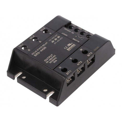 SR3-4430; Relay: solid state; Ucntrl: 90÷240VAC; 30A; 48÷480VAC; 3-phase; AUTONICS