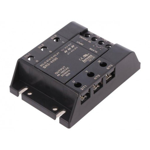 SR3-4450; Relay: solid state; Ucntrl: 90÷240VAC; 50A; 48÷480VAC; 3-phase; AUTONICS