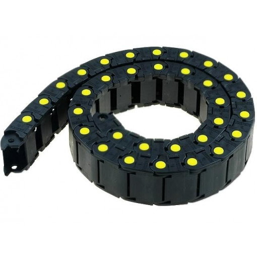 ; Cable chain; Series: Medium; Bend.rad: 60mm; L: 990mm; Colour: black; BREVETTI