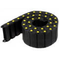 SR300A075040; Cable chain; Series: Medium; Bend.rad: 40mm; L: 990mm; Colour: black; BREVETTI
