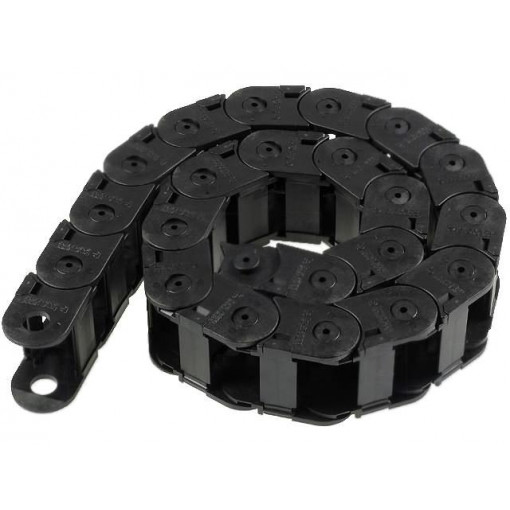 ; Cable chain; Series: Light; Bend.rad: 50mm; L: 990mm; Colour: black; BREVETTI