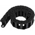 ; Cable chain; Series: Light; Bend.rad: 75mm; L: 990mm; Colour: black; BREVETTI