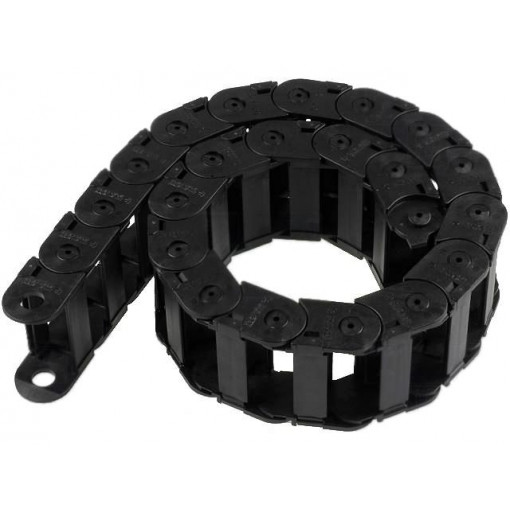 ; Cable chain; Series: Light; Bend.rad: 75mm; L: 990mm; Colour: black; BREVETTI