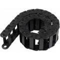 ; Cable chain; Series: Light; Bend.rad: 60mm; L: 990mm; Colour: black; BREVETTI