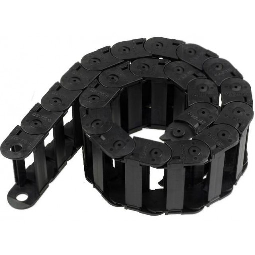 ; Cable chain; Series: Light; Bend.rad: 60mm; L: 990mm; Colour: black; BREVETTI