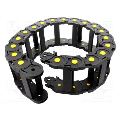 SR660A100100; Cable chain; Series: Medium; Bend.rad: 100mm; L: 1000mm; BREVETTI