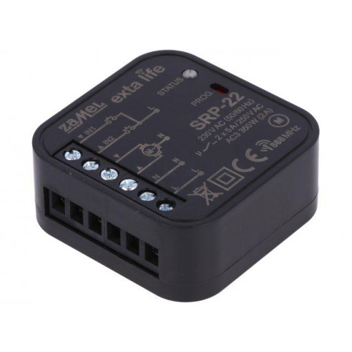 SRP-22; Blinds controller; EXTA LIFE; IP20; 230VAC; NO x2; flush mount; 5A; ZAMEL