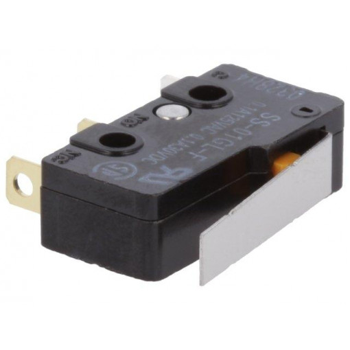 SS-01GL-F; Microswitch SNAP ACTION; with lever; SPDT; 0.1A/125VAC; ON-(ON); OMRON OCB