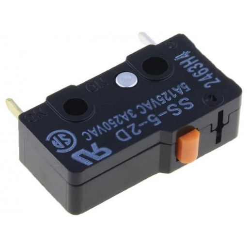 SS-5-2D; Microswitch SNAP ACTION; without lever; SPST-NC; 5A/125VAC; IP40; OMRON OCB