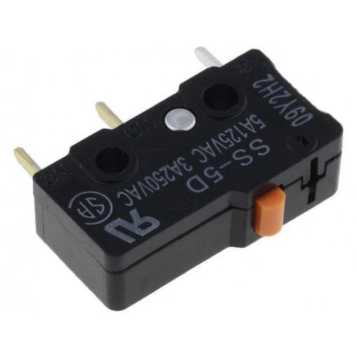 SS-5D; Microswitch SNAP ACTION; without lever; SPDT; 5A/125VAC; ON-(ON); OMRON OCB