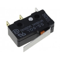 SS-5GL; Microswitch SNAP ACTION; with lever; SPDT; 5A/125VAC; ON-(ON); OMRON OCB
