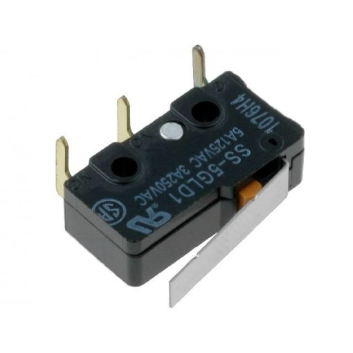 SS-5GLD1; Microswitch SNAP ACTION; with lever; SPDT; 5A/125VAC; ON-(ON); OMRON OCB