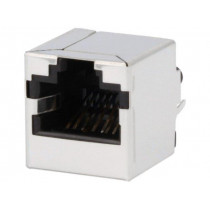 SS-60000-008; Socket; RJ45; PIN: 8; Cat: 6; shielded; Layout: 8p8c; THT; on PCBs; BEL FUSE