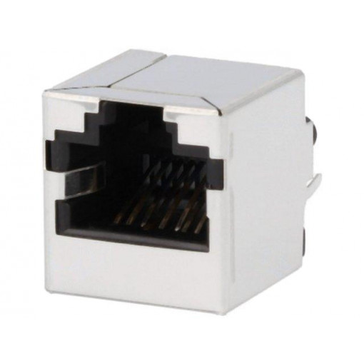 SS-60000-008; Socket; RJ45; PIN: 8; Cat: 6; shielded; Layout: 8p8c; THT; on PCBs; BEL FUSE