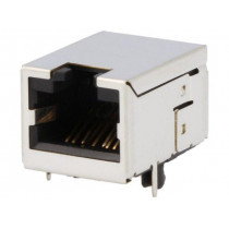 SS-60000-009; Socket; RJ45; PIN: 8; Cat: 6; shielded; Layout: 8p8c; THT; on PCBs; BEL FUSE