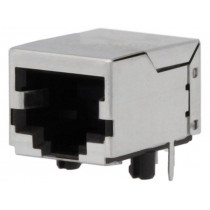 SS-6488S-A-NF; Socket; RJ45; PIN: 8; shielded; Layout: 8p8c; THT; on PCBs; angled; BEL FUSE