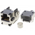 SS-82100-001; Socket; RJ45; PIN: 8; Cat: 5e; shielded,with terminal; Layout: 8p8c; BEL FUSE