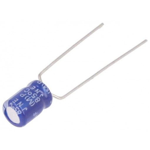 SS1J106M05007PA18P; Capacitor: electrolytic; THT; 10uF; 63VDC; Ø5x7mm; Pitch: 5mm; ±20%; SAMWHA
