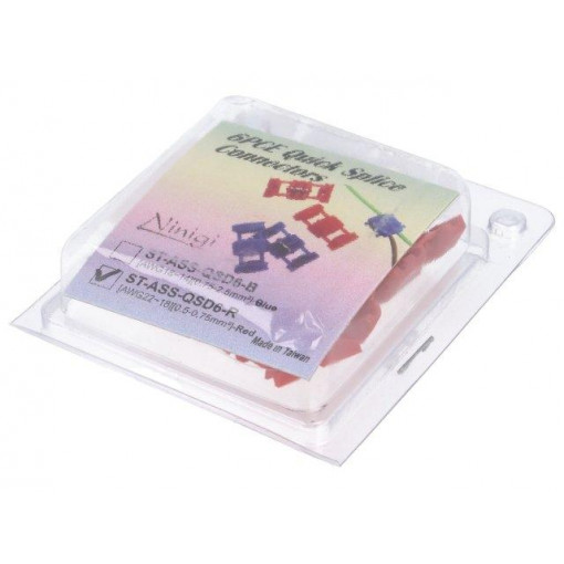 ST-ASS-QSD6-R; Quick splice; IDC; 0.5÷0.75mm2; for cable; red; Variant: splitter; NINIGI