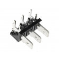 XY256R-A(7.62)-3PIN; Terminal: spade terminal strip; 6.3mm; THT; 250V; angled 90°; 12A; XINYA