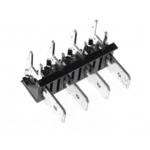 XY256R-A(7.62)-4PIN; Terminal: spade terminal strip; 6.3mm; THT; 250V; angled 90°; 12A; XINYA