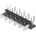 XY256R-A(7.62)-6PIN; Terminal: spade terminal strip; 6.3mm; THT; 250V; angled 90°; 12A; XINYA