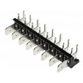 XY256R-A(7.62)-8PIN; Terminal: spade terminal strip; 6.3mm; THT; 250V; angled 90°; 12A; XINYA
