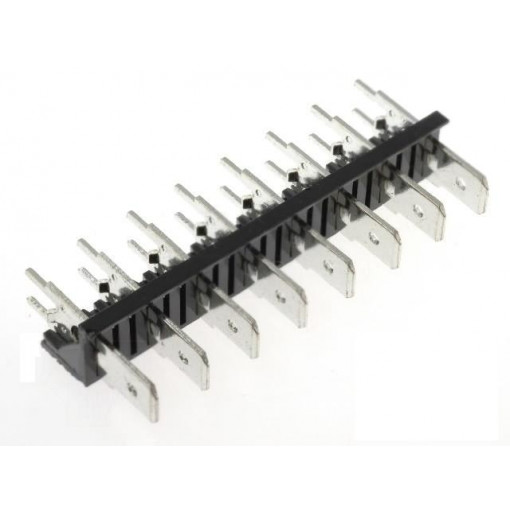 XY256V-A(7.62)-8PIN; Terminal: spade terminal strip; 6.3mm; THT; 250V; straight; ways: 8; XINYA