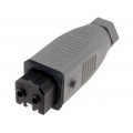930621106 STAK 2; Connector: rectangular; ST; plug; female; PIN: 2; tinned; IP54; 16A; HIRSCHMANN
