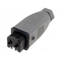 930621106 STAK 2; Connector: rectangular; ST; plug; female; PIN: 2; tinned; IP54; 16A; HIRSCHMANN 930621106 STAK 2; Connector: rectangular; ST; plug; female; PIN: 2; tinned; IP54; 16A; HIRSCHMANN