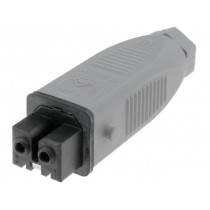 932037106 STAK 200; Connector: rectangular; ST; plug; female; PIN: 2; tinned; IP54; 16A; HIRSCHMANN 932037106 STAK 200; Connector: rectangular; ST; plug; female; PIN: 2; tinned; IP54; 16A; HIRSCHMANN