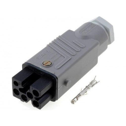 931691106 STAK 5; Connector: rectangular; ST; plug; female; PIN: 5; silver plated; HIRSCHMANN 931691106 STAK 5; Connector: rectangular; ST; plug; female; PIN: 5; silver plated; HIRSCHMANN