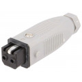 931264106 STAK 20; Connector: rectangular; ST; plug; female; PIN: 2; tinned; IP54; 16A; HIRSCHMANN