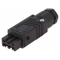 932140100 STAK 3 N SCHWARZ; Connector: rectangular; ST; plug; female; PIN: 3; tinned; IP54; 16A; HIRSCHMANN 932140100 STAK 3 N SCHWARZ; Connector: rectangular; ST; plug; female; PIN: 3; tinned; IP54; 16A; HIRSCHMANN