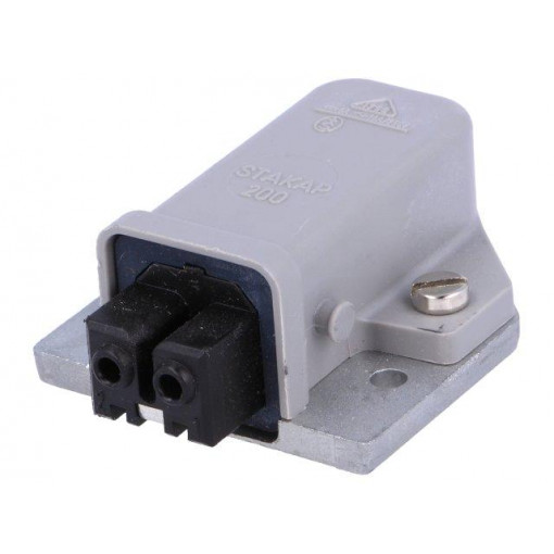 932045106 STAKAP 200; Connector: rectangular; ST; socket; female; PIN: 2; coded; tinned; HIRSCHMANN 932045106 STAKAP 200; Connector: rectangular; ST; socket; female; PIN: 2; coded; tinned; HIRSCHMANN