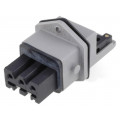 932142106 STAKEI 3 N; Connector: rectangular; ST; socket; female; PIN: 3; tinned; IP54; 16A; HIRSCHMANN