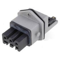 932142106 STAKEI 3 N; Connector: rectangular; ST; socket; female; PIN: 3; tinned; IP54; 16A; HIRSCHMANN 932142106 STAKEI 3 N; Connector: rectangular; ST; socket; female; PIN: 3; tinned; IP54; 16A; HIRSCHMANN