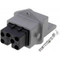 931694106 STAKEI 5; Connector: rectangular; ST; socket; female; PIN: 5; silver plated; HIRSCHMANN