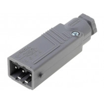 932143106 STAS 3 N GRAU; Connector: rectangular; ST; plug; male; PIN: 3; tinned; IP54; 16A; HIRSCHMANN 932143106 STAS 3 N GRAU; Connector: rectangular; ST; plug; male; PIN: 3; tinned; IP54; 16A; HIRSCHMANN