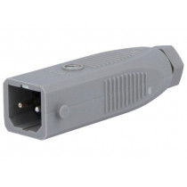931265106 STAS 20; Connector: rectangular; ST; plug; male; PIN: 2; with cable clamp; HIRSCHMANN 931265106 STAS 20; Connector: rectangular; ST; plug; male; PIN: 2; with cable clamp; HIRSCHMANN