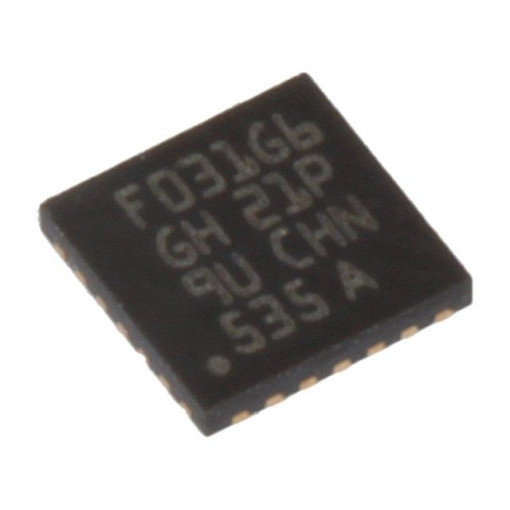 STM32F031G6U6; ARM microcontroller; Flash: 32kB; 48MHz; SRAM: 4kB; UFQFPN28; STMicroelectronics
