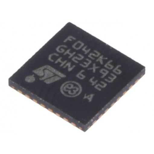 STM32F042K6U6; ARM microcontroller; Flash: 32kB; 48MHz; SRAM: 6kB; UFQFN32; STMicroelectronics