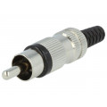 STO 2 SCHWARZ; Plug; RCA; male; with strain relief; straight; soldering; LUMBERG STO 2 SCHWARZ; Plug; RCA; male; with strain relief; straight; soldering; LUMBERG